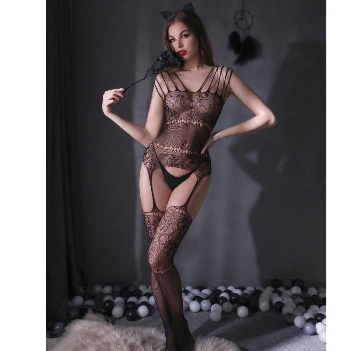 Lingerie érotique sexy et séduisante combinaison jacquard érotique à