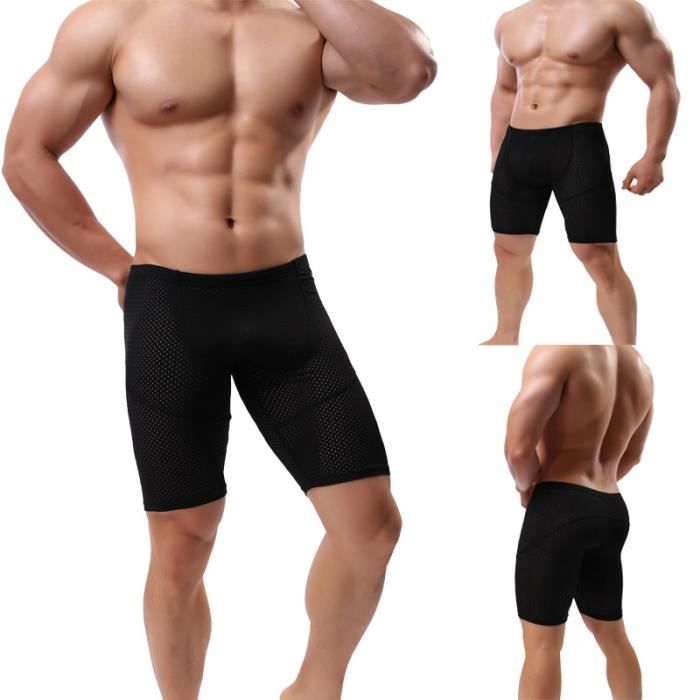 Shorts de sport pour hommes en cours d'exécution sous-vêtements respirants élastiques serrés Shorts d'entraînement de remise -nior