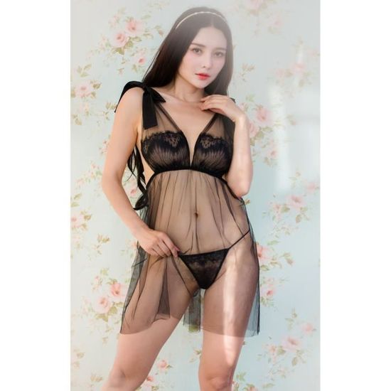 Gemvie Nuisette Sexy Lingerie En Dentelle Femme Rotique Robe G