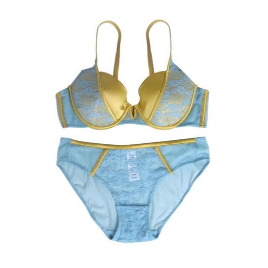 Ensemble Lingerie Femme Dentelle Vintage Colour Blocking Anneau En