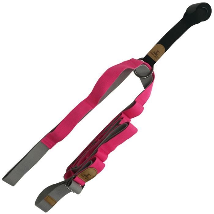 Home Door Stretching Legs Civière Sangle Formation Taille Corde De Danse Ligament Stretch Ceinture -Rose rouge