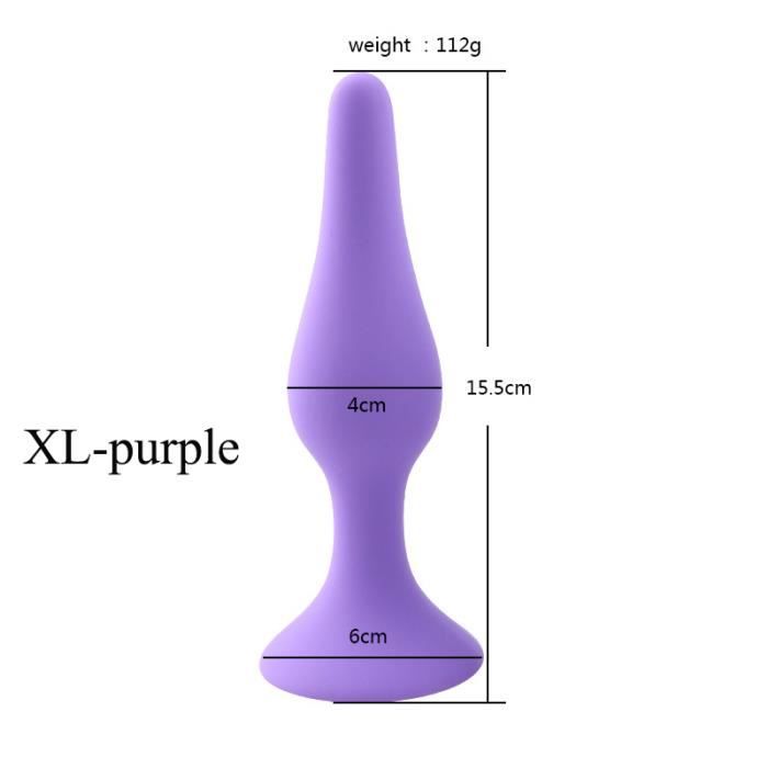 Stimulateur Plug Chapelet Purple Xl Plug Anal En Silicone Jouets