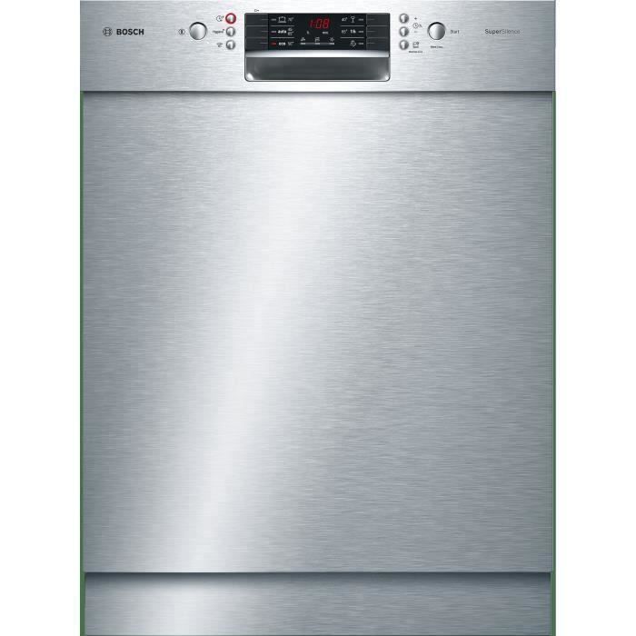 Lave-vaisselle pose libre BOSH SMU46NS03E - 14 couverts - Moteur induction - Largeur 60 cm - 44 dB - Inox