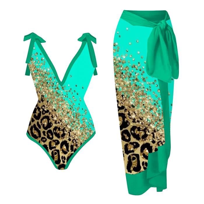 Femme Maillot De Bain Une Pi Ce Bikini Cravate Mousseline De Soie Maxi