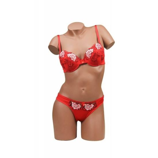 Ensemble Lingerie Pas Cher Soutien Gorge Avec String Bonnet B Ou C 2156