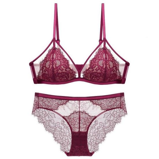 Ensemble Lingerie Femme Rassemblement Sexy Bonnets Triangulaires En