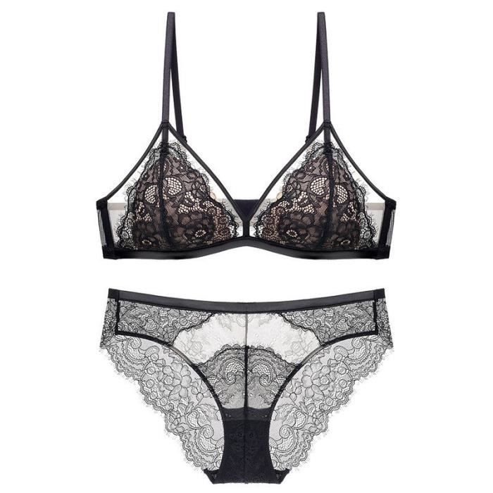 ENSEMBLE LINGERIE Femme Rassemblement Sexy Bonnets Triangulaires En