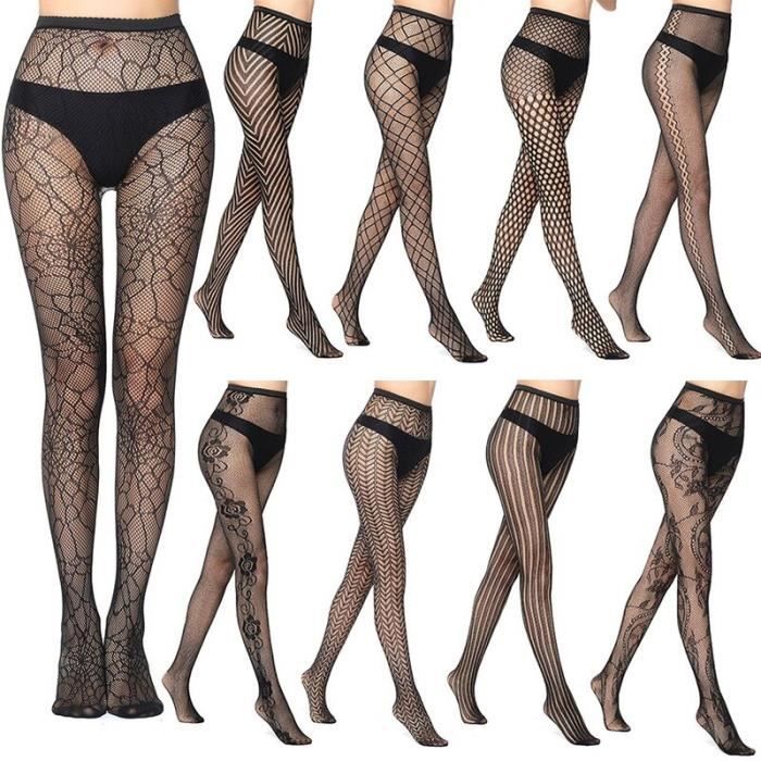 Bas Collants En R Sille Pour Femmes Lingerie Sexy Tissage Jacquard