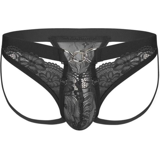 Iixpin Sissy String Homme Sexy Dentelle Jockstrap Gay Slip Transparent
