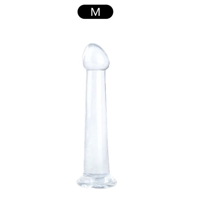 Godemichet Anal Souple Transparent Avec Ventouse Forte Masseur Vaginal