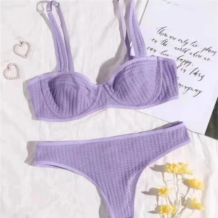 Ensemble Lingerie Femme Les Couleurs Unies Classiques Sont Confortables