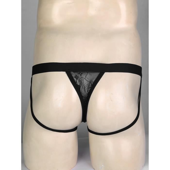Iixpin Sissy String Homme Sexy Dentelle Jockstrap Gay Slip Transparent