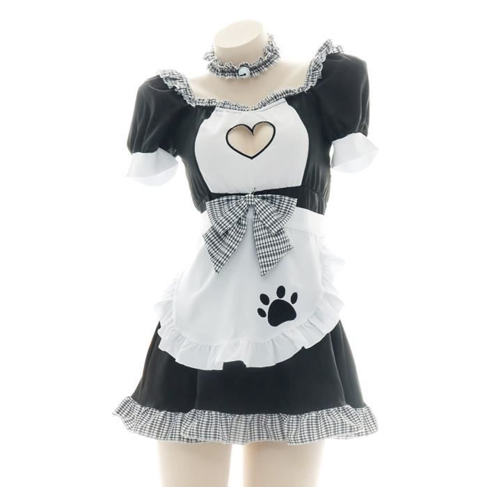 Femmes Sexy Mignon Coeur Forme Holloween Manches Courtes Filles Lingerie Ensemble Sous Vêtements