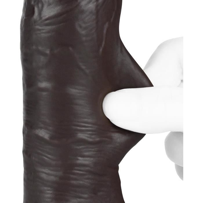 Gode Femme Sex Gode Noir 20 Cm Dildo À Peau Coulissante Ventouse