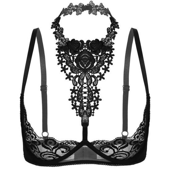 Yonghs Soutien Gorge Sexy Ouvert Sein Lingerie Femme Coquine Hot