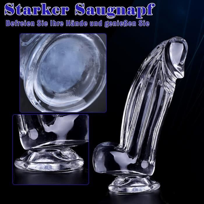 Jelly Dildo Gode Classique R Plique De P Nis Transparent Avec