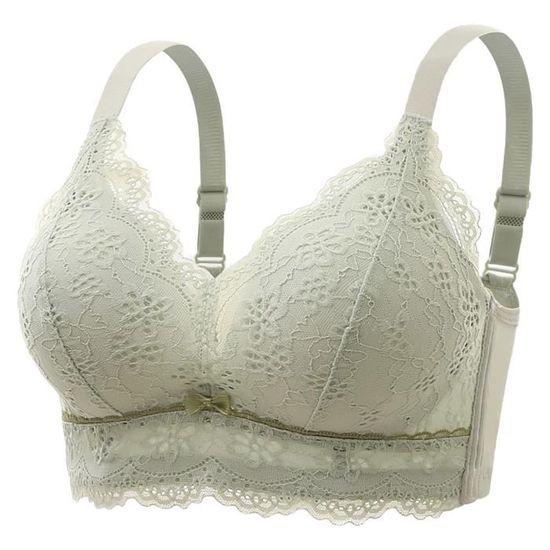 Soutien Gorge De Lingerie En Dentelle De Couleur Unie Pour Femmes Vert