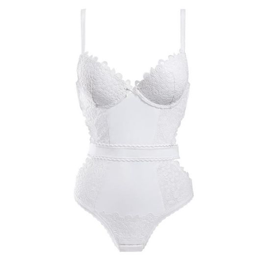Ensemble Lingerie Femme Broderie Sexy En Dentelle Transparente Serree