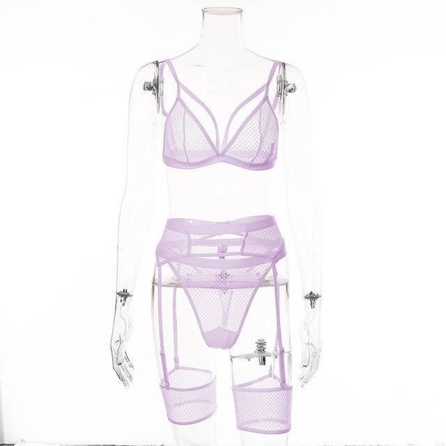 Ensemble Lingerie Lingerie Sensuelle Pour Femmes Costumes Rotiques Chaussettes Suspendues Sexy