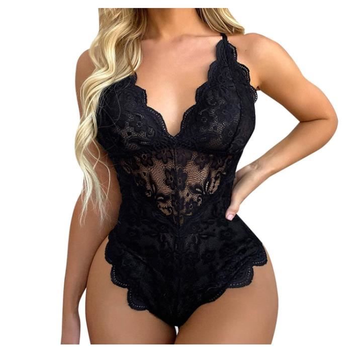 G N Rique Femmes Lingerie Sexy Mode Combinaison Dos Nu Dentelle