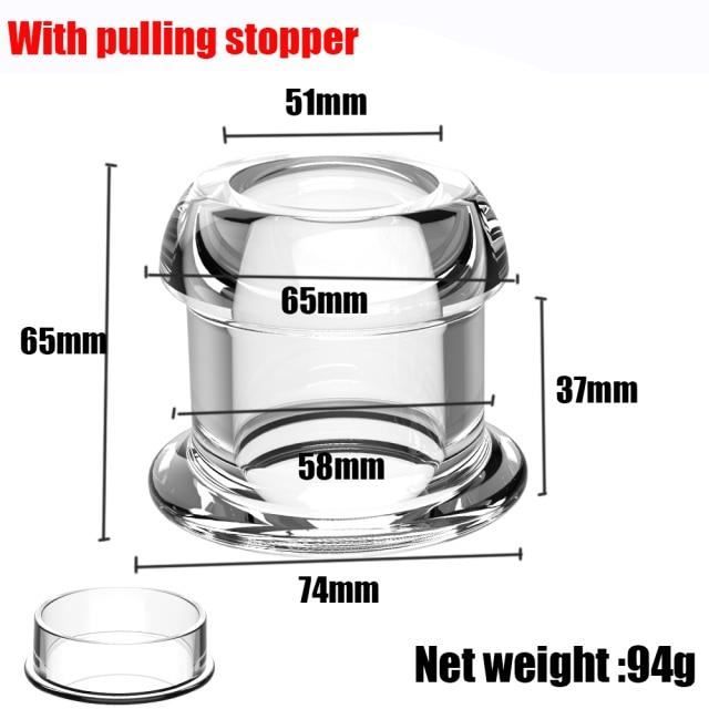 Plug Anal Creux Avec Bouchon Dilatateur Anal Transparent Et Visible