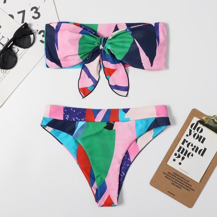 Maillot De Bain Femmes Mode Imprimer Sexy Bikini Push Up Pad Maillots