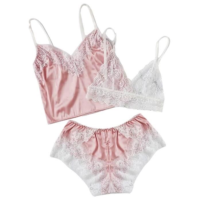 Soutien Gorge Lingerie Sexy En Dentelle Exquise Hauts Ensemble De