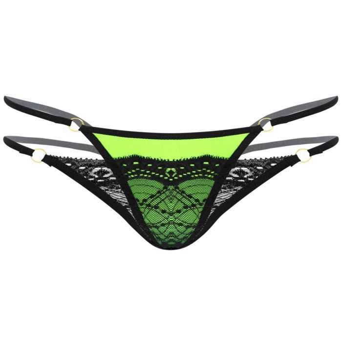 Yizyif Sissy String Homme Sexy Dentelle Tanga G String Thong Bikini Slip Erotique Lingerie Gay