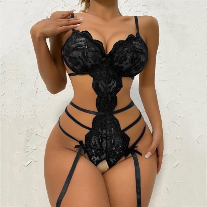 Lingerie Érotique Sexy Ouverte Coquine Nuisette Femme Hot Transparent