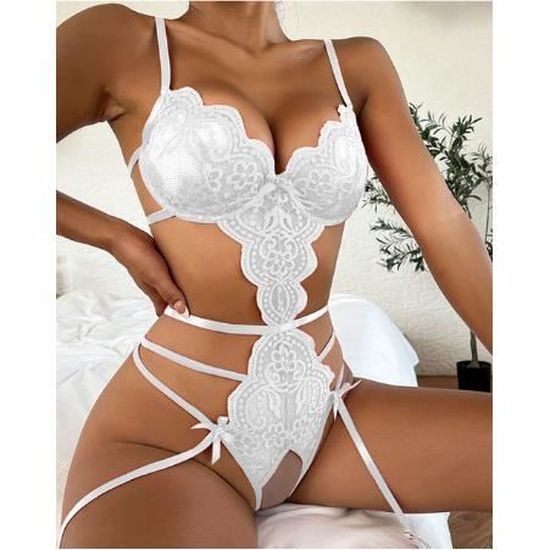 Lingerie Érotique Sexy Ouverte Coquine Nuisette Femme Hot Transparent