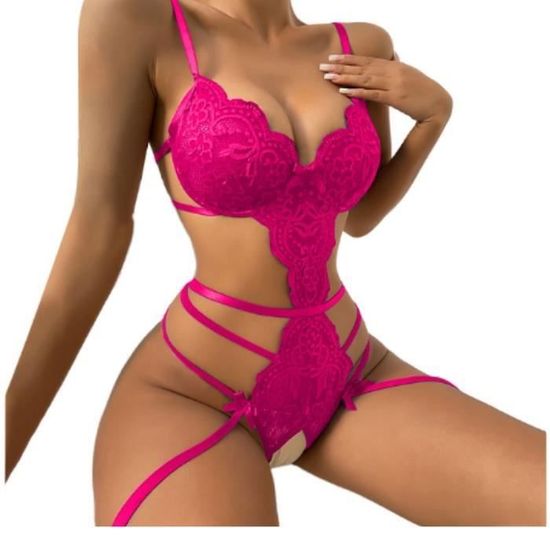 Lingerie Érotique Sexy Ouverte Coquine Nuisette Femme Hot Transparent