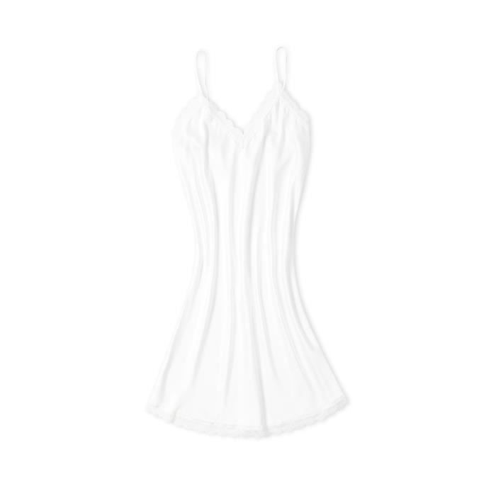 Nuisette Blanc L D Shabill En Tissu Satin Et Dentelle Lingerie Nuit