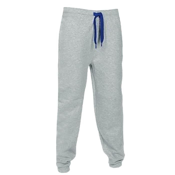 Hommes Gym Casual poches jogging sport solides Harem taille élastique Pantalons Pantalons vert