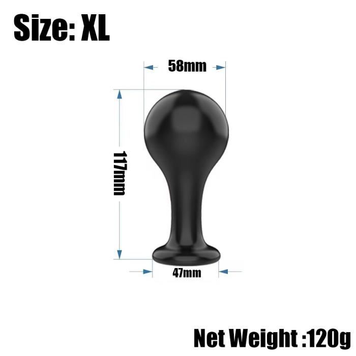 Noir Xl Bouchon Anal Avec Ventouse Bouchon De Fesses Unisexe