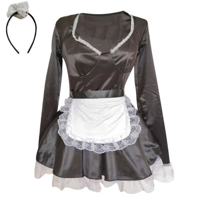 Nuisette Longue Dames Lingerie érotique Sexy Temptation Maid Cosplay