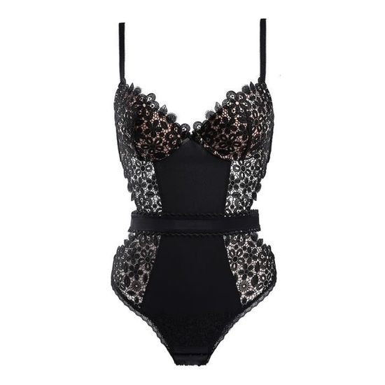 Ensemble Lingerie Femme Broderie Sexy Seduisante En Dentelle