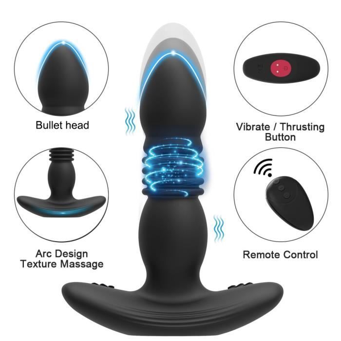 Vibromasseur Anal Télescopique pour Homme et Femme Jouet Sexuel