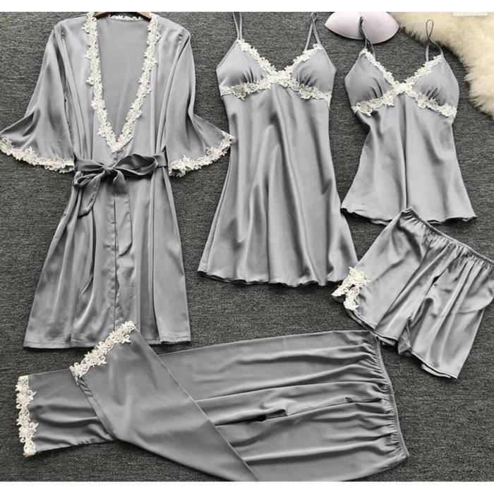 Sasaquoy Nuisette Deshabille Femmes Sexy Dentelle Lingerie De Nuit