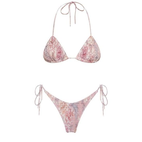 MAILLOT DE BAIN Sexy Triangle Push Up Bikini ensemble brésilien String maillots de bain froncé