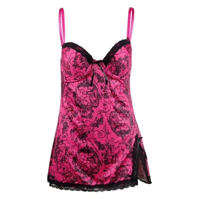 Sasaquoy Nuisette Deshabille Lingerie Sexy Pour Femmes Avec Cordon D