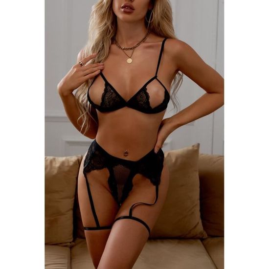Lingerie Sexy Erotique Femme OOTDAY de soutien gorge à découpes en