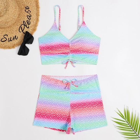Sexy Casual Bikini Set Ruched Two Piece Swimsuit Plus Size Piece