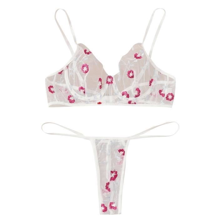 Lingerie sexy dentelle broderie string string tentation sous vêtements