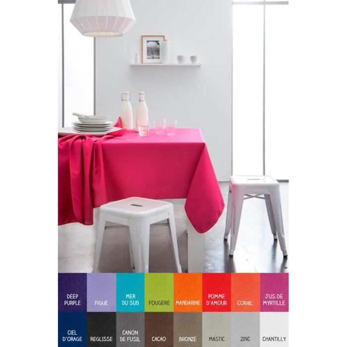 Nappe rectangle - 140 x 200 cm - Today - Différents coloris Vendange d'orange