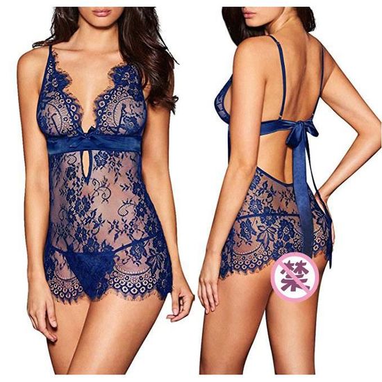 Femme Lingerie Sexy Dentelle Nuisette Femmes Babydoll Hot Sensuelle Col