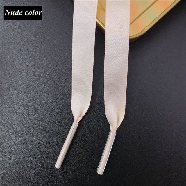 Lacet De Chaussure Nude Color Cm Ruban Lumineux En Satin Pour Chaussures De Dehors Pour