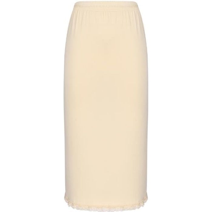 Yizyif Femme Jupon Sous Robe Jupe Sculptante Fond De Jupe Lingerie Sous V Tement Type B Ecru