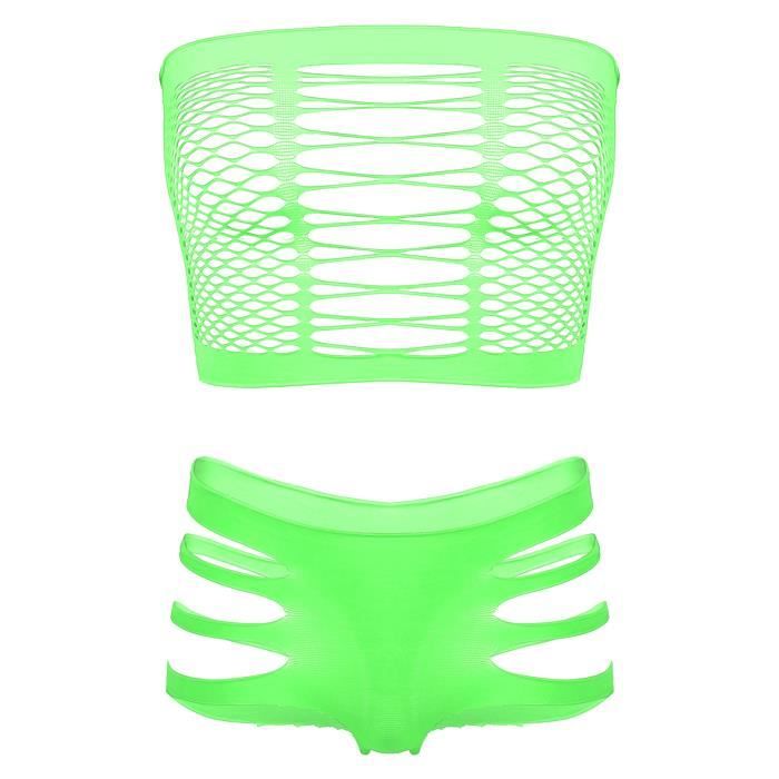 Iixpin Ensemble Lingerie Sexy Femme R Sille Bandeau Soutien Gorge