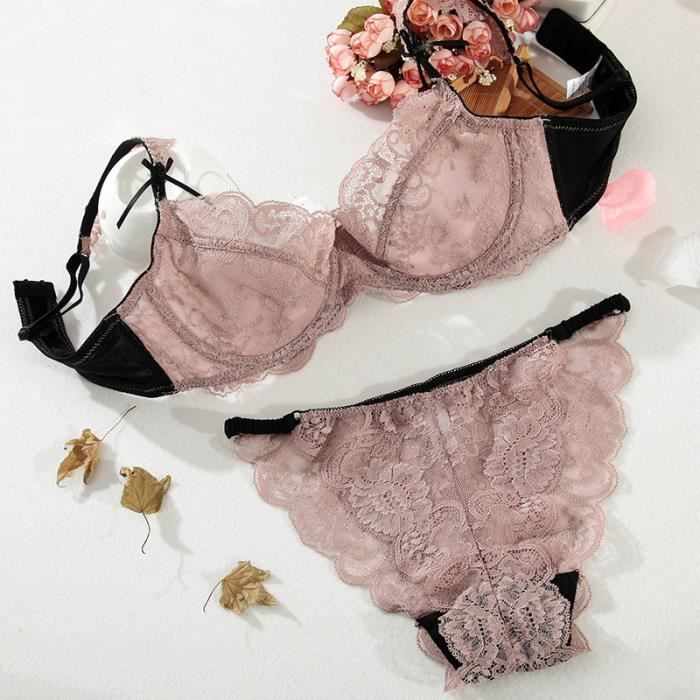 Ensemble Lingerie Kjehome Respirant Et Rehaussant Dentelle Douce