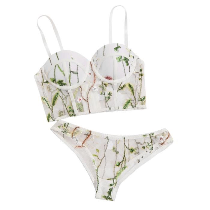 Femmes Lingerie Corset Dentelle À Armatures Racy Mousseline Vêtements